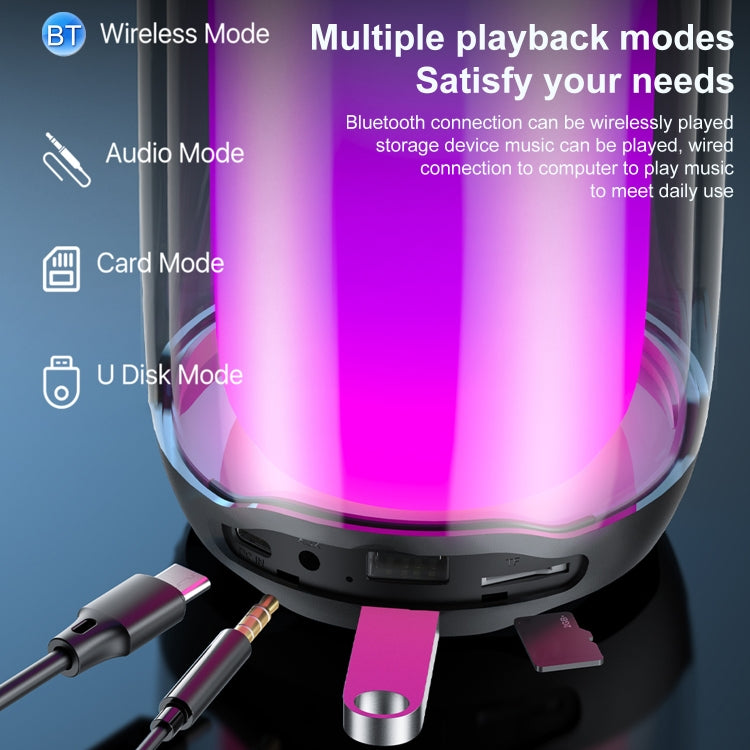 WK D31 Sound Pulse Colorful Bluetooth Speaker with 11 Light Effect Modes - Mini Speaker by WK | Online Shopping UK | buy2fix