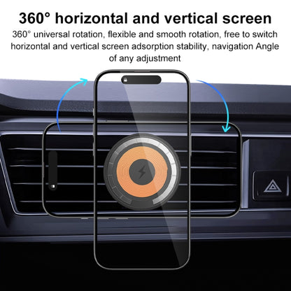 wlons Air Outlet Transparent Magnetic Wireless Charging Car Holder - Wireless Charger Holders by wlons | Online Shopping UK | buy2fix