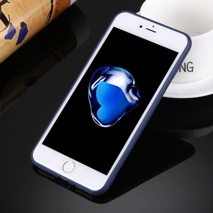 For iPhone 8 Plus & 7 Plus Solid Color TPU Protective Case Without Round Hole(Dark Blue) by buy2fix