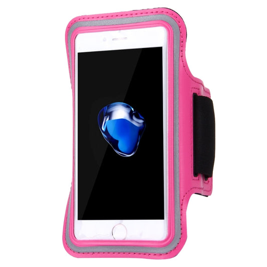 For iPhone 8 Plus & 7 Plus Sport Armband Case with Key Pocket(Magenta) by buy2fix