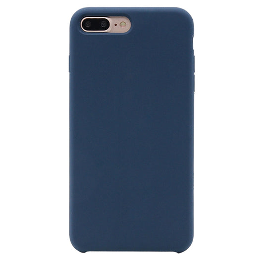 Pure Color Liquid Silicone Case for iPhone 8 Plus & 7 Plus(Dark Blue) by buy2fix