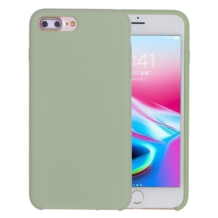 Pure Color Liquid Silicone Case for iPhone 8 Plus & 7 Plus(Mint Green) - More iPhone Cases by buy2fix | Online Shopping UK | buy2fix