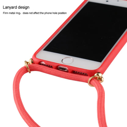 For iPhone 8 / 7 TPU Anti-Fall Mobile Phone Case With Lanyard(Black) - Apple Accessories by buy2fix | Online Shopping UK | buy2fix
