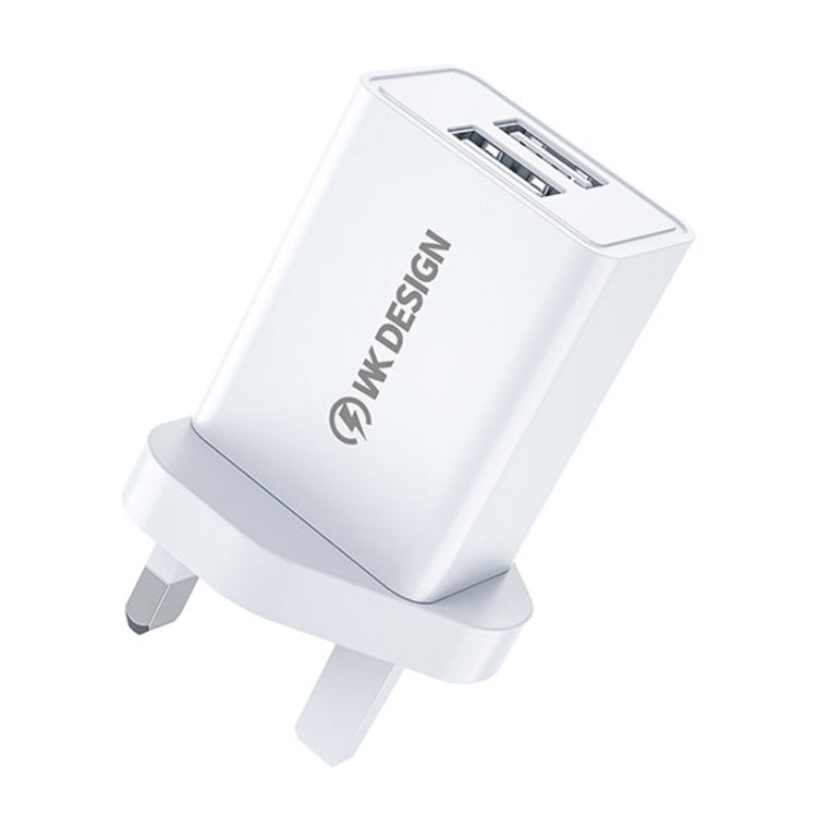 WK WP-U119 10W Dual USB Ports Travel Charger Power Adapter, UK Plug - Apple Accessories by WK | Online Shopping UK | buy2fix