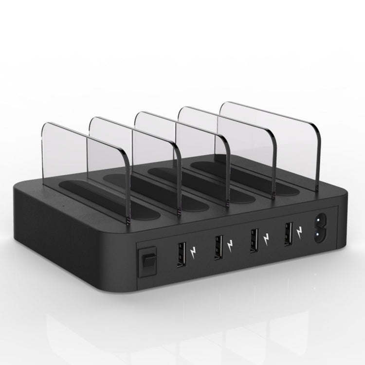 016 Multi-function AC 100V~240V Output 4 Ports USB Detachable Charging Station Smart Charger(Black) - Multifunction Charger by buy2fix | Online Shopping UK | buy2fix