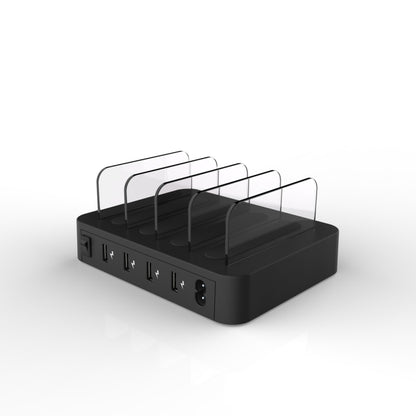 016 Multi-function AC 100V~240V Output 4 Ports USB Detachable Charging Station Smart Charger(Black) - Multifunction Charger by buy2fix | Online Shopping UK | buy2fix