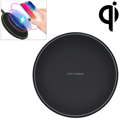 KD-1 Ultra-thin 10W Fast Charging Wireless Charger for Android Phones & iPhone(Black) - Apple Accessories by buy2fix | Online Shopping UK | buy2fix