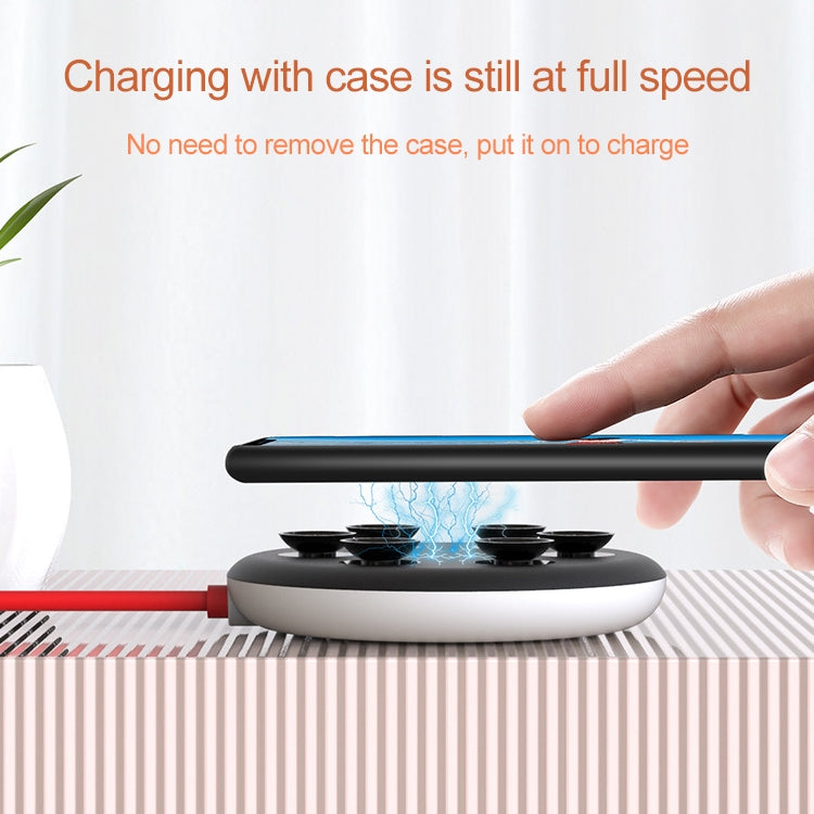 10W Portable Suction Cup Mobile Phone Fast Charging Wireless Charger, Suitable for iPhone 8 / X, Length: 1.5m(Red) - Apple Accessories by buy2fix | Online Shopping UK | buy2fix