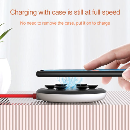 10W Portable Suction Cup Mobile Phone Fast Charging Wireless Charger, Suitable for iPhone 8 / X, Length: 1.5m(Red) - Apple Accessories by buy2fix | Online Shopping UK | buy2fix