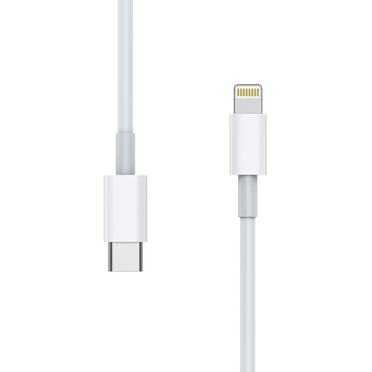 AWEI CL-68 3A Type-C / USB-C to 8 Pin PD Fast Charging Data Cable, Length: 1m(White) - Normal Style Cable by awei | Online Shopping UK | buy2fix