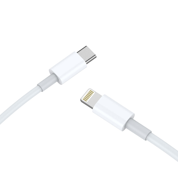 AWEI CL-68 3A Type-C / USB-C to 8 Pin PD Fast Charging Data Cable, Length: 1m(White) - Normal Style Cable by awei | Online Shopping UK | buy2fix