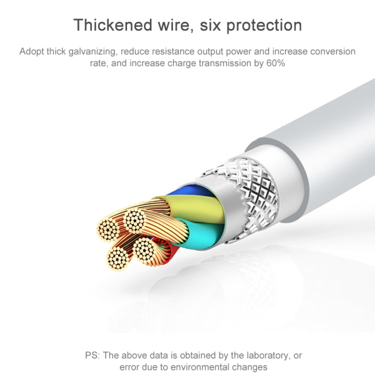 AWEI CL-68 3A Type-C / USB-C to 8 Pin PD Fast Charging Data Cable, Length: 1m(White) - Normal Style Cable by awei | Online Shopping UK | buy2fix