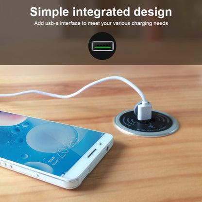 KP-ZMC Embedded Desktop Wireless Charger with PD+USB Interface Cable Length: 1.2m - Apple Accessories by buy2fix | Online Shopping UK | buy2fix