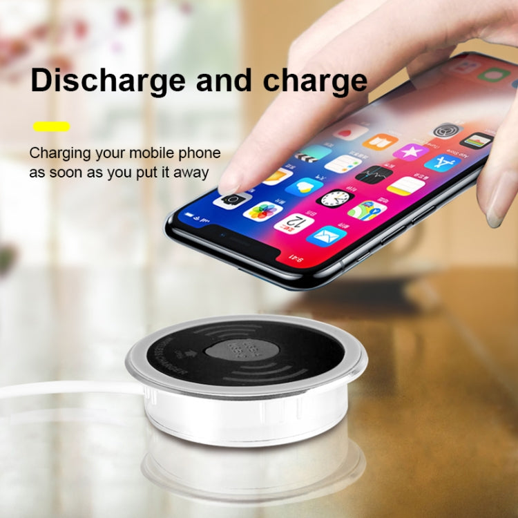 KP-ZMC Embedded Desktop Wireless Charger with PD+USB Interface Cable Length: 1.2m - Apple Accessories by buy2fix | Online Shopping UK | buy2fix