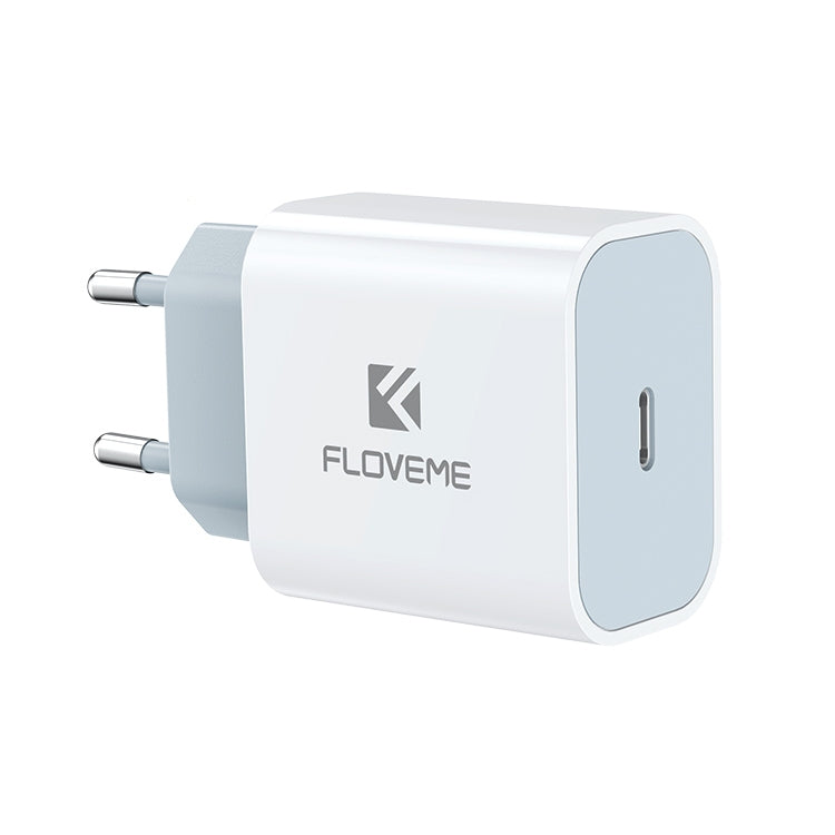 FLOVEME 20W PD 3.0 Travel Fast Charger Power Adapter, EU Plug (White) - Apple Accessories by FLOVEME | Online Shopping UK | buy2fix