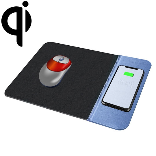 OJD-36 QI Standard 10W Lighting Wireless Charger Rubber Mouse Pad, Size: 26.2 x 19.8 x 0.65cm (Blue)