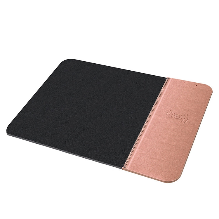 OJD-36 QI Standard 10W Lighting Wireless Charger Rubber Mouse Pad, Size: 26.2 x 19.8 x 0.65cm (Rose Gold) - Apple Accessories by buy2fix | Online Shopping UK | buy2fix