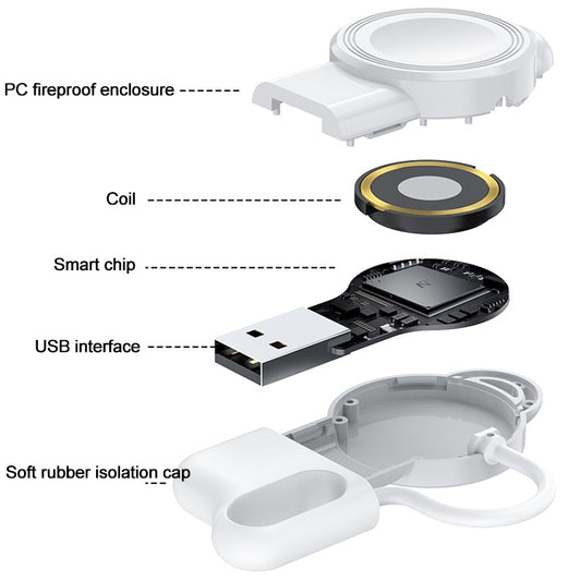 adj-983 Portable Magnetic Wireless Charger for Apple Watch (Black) by buy2fix