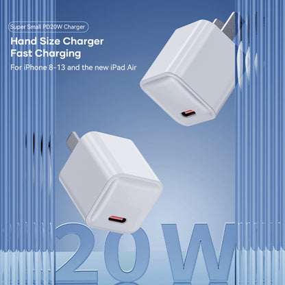 ROCK T69 PD 20W Mini Travel Charger Power Adapter, CN Plug(White) - Apple Accessories by ROCK | Online Shopping UK | buy2fix