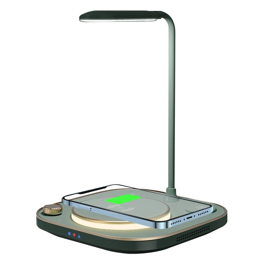 X3 15W 3 in 1 Wireless Charger, Table Lamp (Green) - Apple Accessories by buy2fix | Online Shopping UK | buy2fix