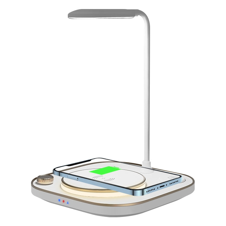 X3 15W 3 in 1 Wireless Charger, Table Lamp (White) - Apple Accessories by buy2fix | Online Shopping UK | buy2fix