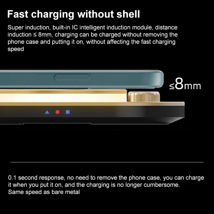 X3 15W 3 in 1 Wireless Charger, Table Lamp (Green) - Apple Accessories by buy2fix | Online Shopping UK | buy2fix