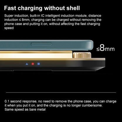 X3 15W 3 in 1 Wireless Charger, Table Lamp (Black) - Apple Accessories by buy2fix | Online Shopping UK | buy2fix