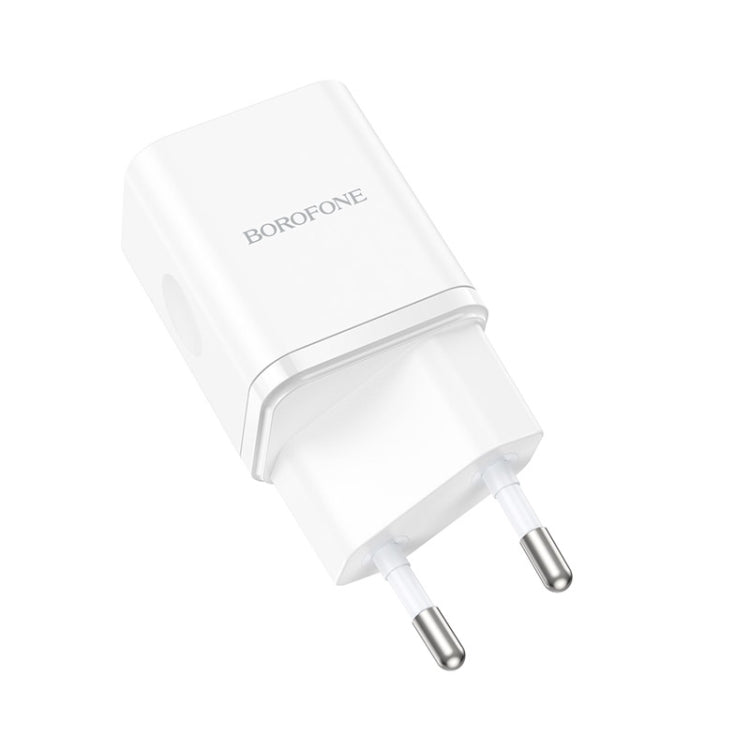 Borofone BN7 PD20W + QC3.0 Dual Ports Travel Charger, EU Plug(White) - Apple Accessories by Borofone | Online Shopping UK | buy2fix