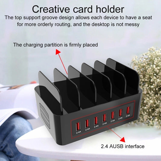 YFY-A54 100W USB + Type-C 5-Ports Smart Charging Station with Phone & Tablet Stand, UK Plug by buy2fix