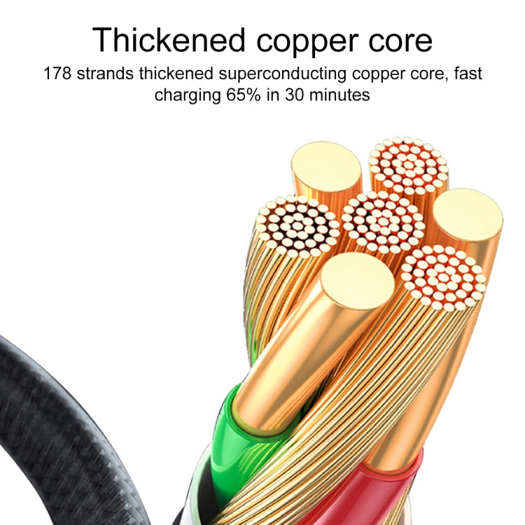 3 in 1 Fast Charging Magnetic Data Cable, Style: 1m Cable + 3 Magnetic Head -  by buy2fix | Online Shopping UK | buy2fix