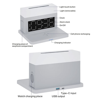 N65 6 in 1 Multifunctional Wireless Charger (White) - Apple Accessories by buy2fix | Online Shopping UK | buy2fix