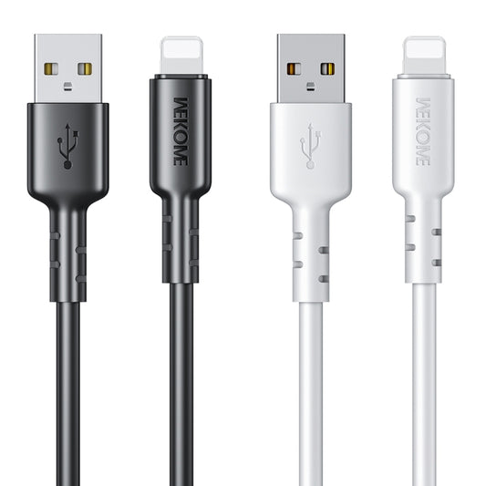 WEKOME WDC-01 Tidal Energy Series 2.4A USB to 8 Pin PVC Data Cable, Length: 1m (Black) by WK