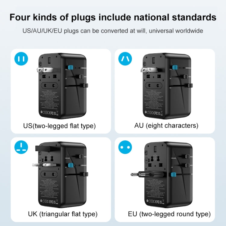 MOMAX UA10D 1-World GaN PD 100W Fast Charger Power Adapter - USB Charger by MOMAX | Online Shopping UK | buy2fix