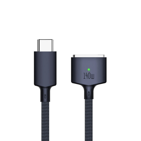 140W USB-C / Type-C to MagSafe 3 Nylon Braided Magnetic Charging Cable, Length: 2m (Blue)