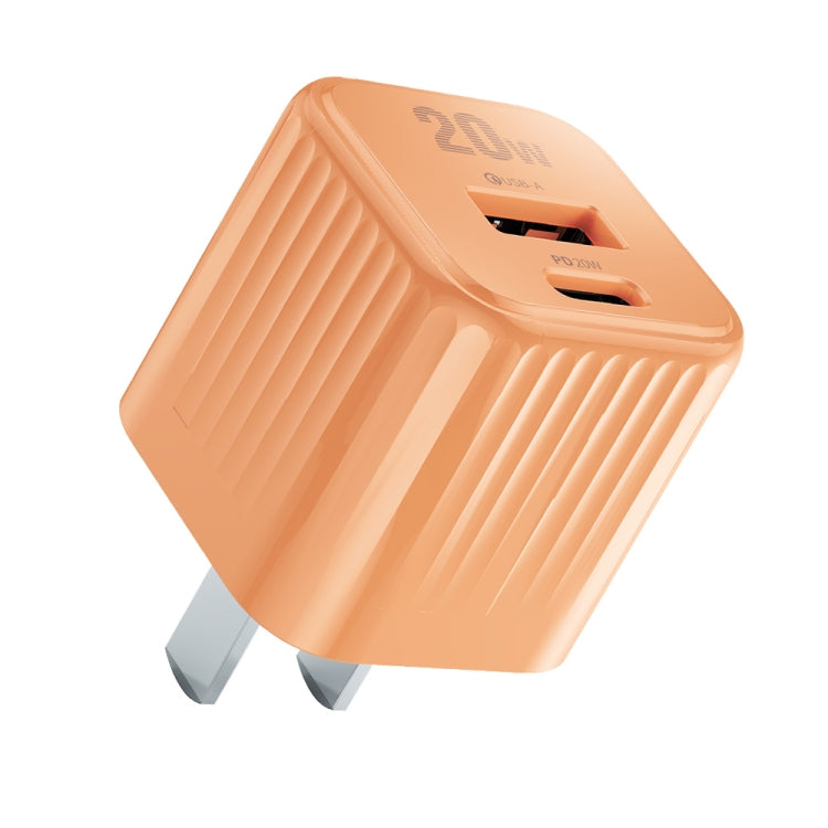 WK WP-U129 Color Sugar 20W USB+USB-C/Type-C Fast Charge Charger, CN Plug(Orange) - USB Charger by WK | Online Shopping UK | buy2fix