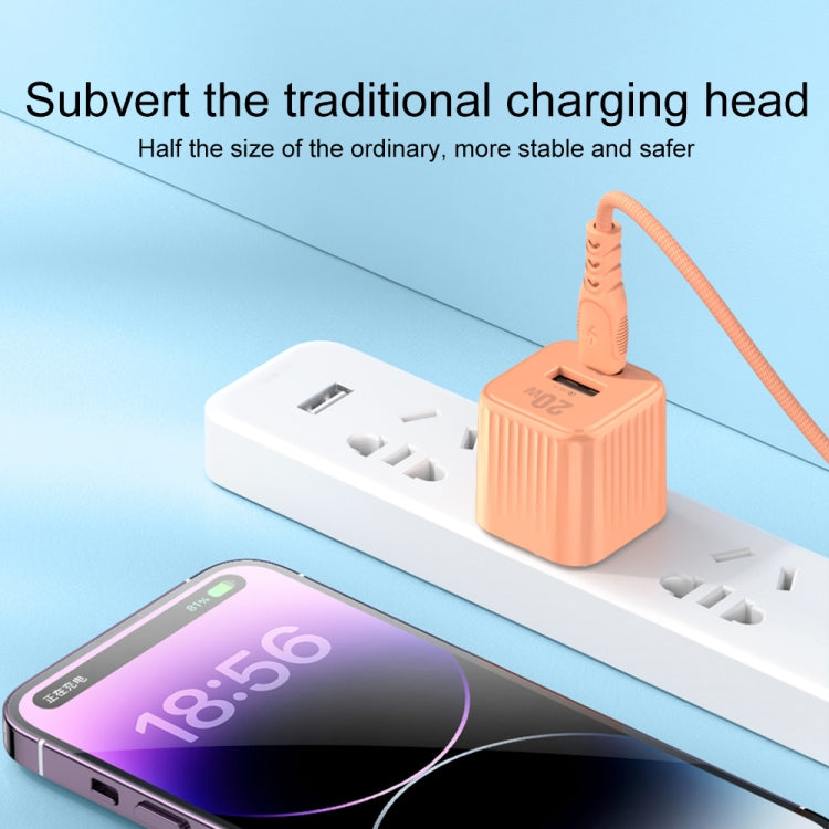 WK WP-U129 Color Sugar 20W USB+USB-C/Type-C Fast Charge Charger, CN Plug(Orange) - USB Charger by WK | Online Shopping UK | buy2fix