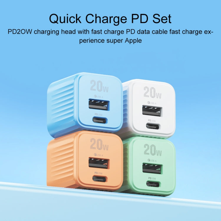 WK WP-U129 Color Sugar 20W USB+USB-C/Type-C Fast Charge Charger, CN Plug(Orange) - USB Charger by WK | Online Shopping UK | buy2fix