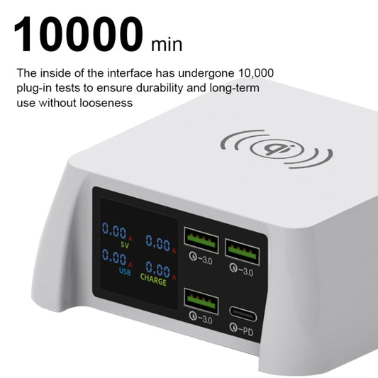 F96 100W USB x3 + PD Multi-function Smart Wireless Charger Charging Station by buy2fix