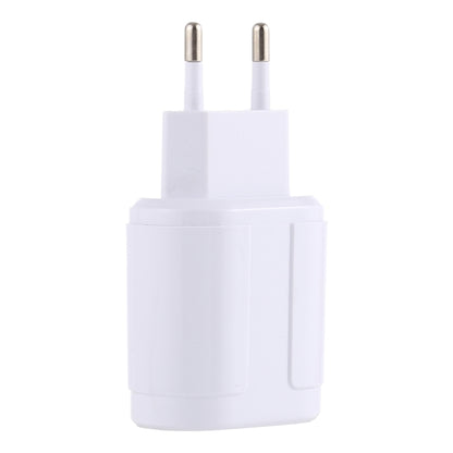 LZ-022 5V 2.4A Dual USB Ports Travel Charger, EU Plug (White) - Apple Accessories by buy2fix | Online Shopping UK | buy2fix