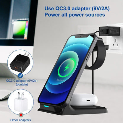 C200 3 in 1 QI Wireless Charger for iPhone & AirPods & Apple Watch - Apple Accessories by buy2fix | Online Shopping UK | buy2fix