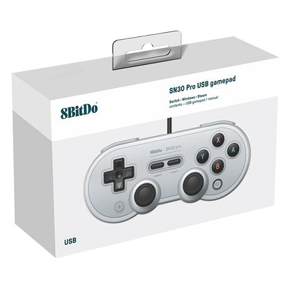 8Bitdo SN30 PRO USB Wired Gamepad Joystick for Swith / Steam / PC(Grey) - Controller Gamepad by 8BitDo | Online Shopping UK | buy2fix