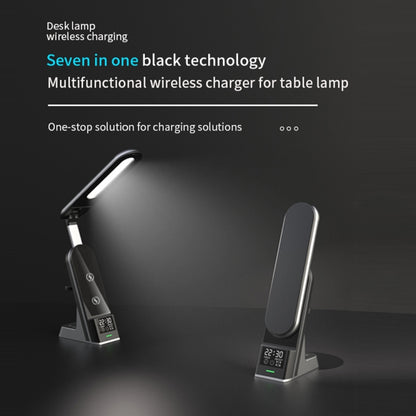 H33 7 in 1 15W Multi-function Desk Lamp Wireless Charger for Mobile Phones / Apple Watches / AirPods - Multifunction Charger by buy2fix | Online Shopping UK | buy2fix