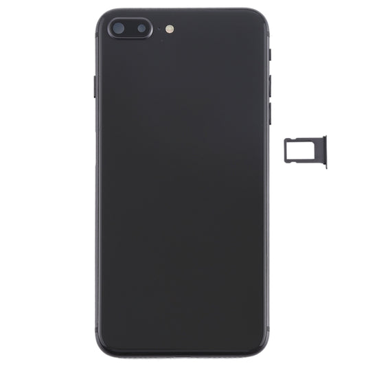 Battery Back Cover Assembly with Side Keys & Vibrator & Speaker Ringer Buzzer & Power Button + Volume Button Flex Cable & Card Tray for iPhone 8 Plus(Black) by buy2fix