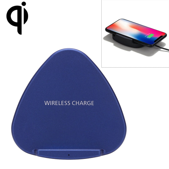 QK11 10W ABS + PC Schnellladung Qi Wireless Charger Pad (Blau)