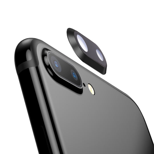 Rückkameraobjektivring für iPhone 8 Plus (Schwarz)