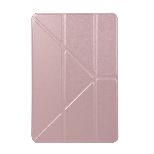 Honeycomb TPU Bottom Case Horizontal Deformation Flip Leather Case for iPad Mini 2019，with Holder (Rose Gold) by buy2fix