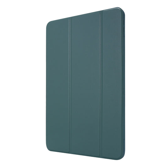 For iPad Pro 11 (2020) PC + PU Leather Tablet Case with Three-folding Holder(Dark Green) by buy2fix