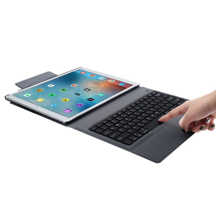 T129 For iPad Pro 12.9 inch (2017) / (2015) Ultra-thin One-piece Plastic Bluetooth Keyboard Leather Tablet Case with Stand Function (Black) - Apple Accessories by buy2fix | Online Shopping UK | buy2fix