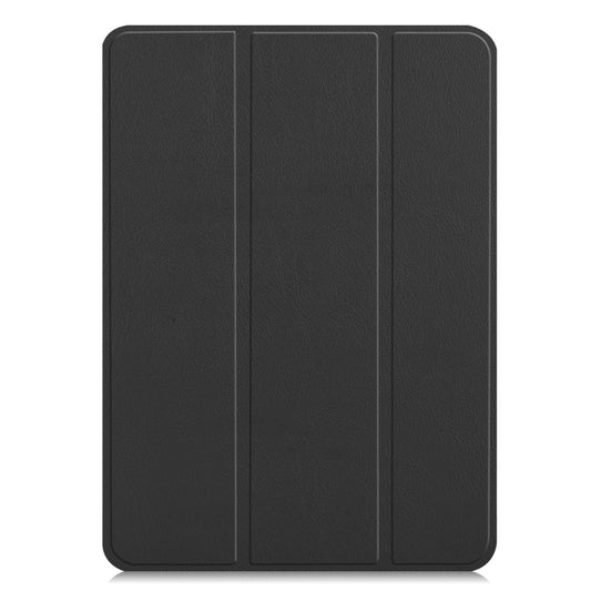 Custer Texture Horizontal Flip PU Leather Case for iPad Air 13 2024 / iPad Pro 12.9 inch (2018), with Three-folding Holder & Sleep / Wake-up Function(Black) by buy2fix