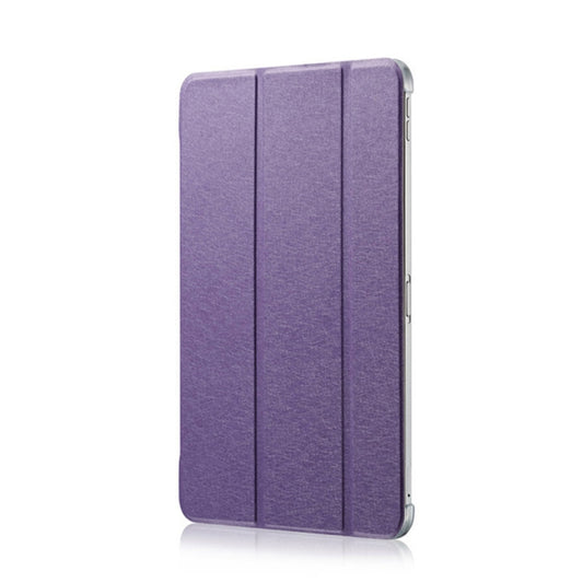 Silk Texture Horizontal Flip Magnetic PU Leather Case for iPad Air 13 2024 / iPad Pro 12.9 inch (2018), with Three-folding Holder & Sleep / Wake-up Function(Purple) by buy2fix